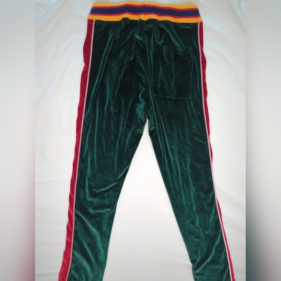 Hudson Outerwear Green Velvet Women's Track Pants Size Small 100% Polyester - Picture 8 of 13